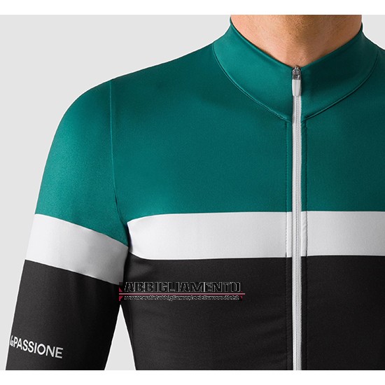 Abbigliamento La Passione 2019 Manica Lunga e Calzamaglia Con Bretelle Verde Bianco Nero - Clicca l'immagine per chiudere